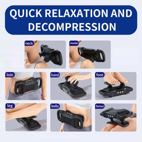 product_image_name-Generic-3 Massage Head Percussion Fascial Massage Gun Device Electric Back Massager Vibration Plate Knee Foot Deep Tissue 3D Kneading Shiatsu Arm Legs Neck Shoulder Massager Abdominal Massager for Deep Tissue & Muscle Pain Relief Fitness Recovery-7