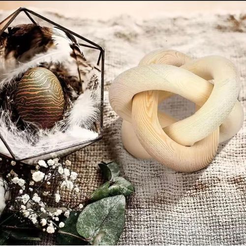 product_image_name-Generic-Wood Knot Decor Rustic Farmhouse Accent Hand Carved 3-Link Wood Chain Link Decor  for Living Room Bedroom Office Coffee Table Decor-5