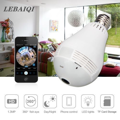Shop Nanny Camera 1080P 360 Degree Panoramic Night Vision Wifi