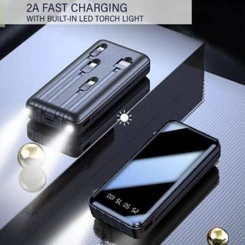 product_image_name-Generic-Powerful Power Bank portartil Power Bank 20000mAh Portable King Power Bank Four USB output and a Type-C output built-in flash-1