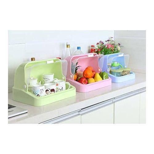 product_image_name-Generic-Plastic Multi Storage Mugs Baby Bottle Bread Bin Kitchen Fruit Storage Box Organizer- Multicolor-4
