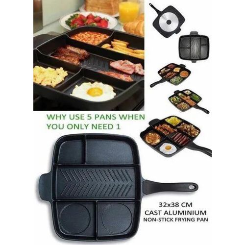 product_image_name-Generic-Multi Section 5 In 1 Non Stick Master Frying Pan-1