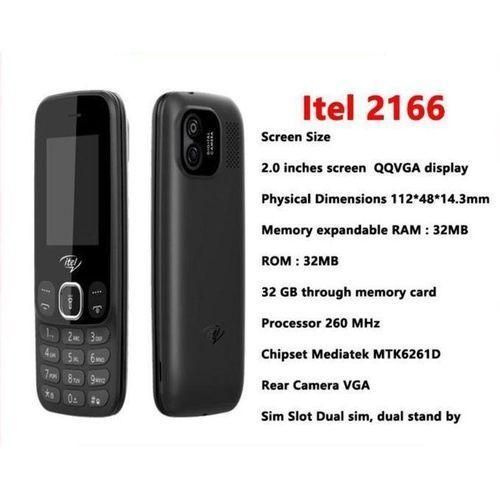 product_image_name-Itel-2166 1000mah Battery, Digital Camera, Dual Sim it2166 Small Button Phone 2.0Inch Big Screen-1