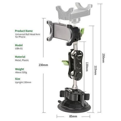product_image_name-Generic-Lanparte UBA-01L Universal 360° Rotating Ball Head Arm Car Suction Cup-3