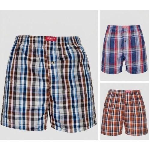 product_image_name-Generic-3 Pack Men’s Boxers, Comfortable & Breathable Checkered Underwear (Multi-Color)-3