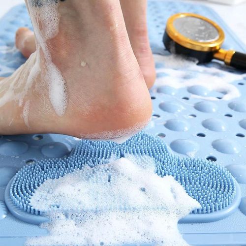 product_image_name-Generic-PVC Non-slip Shower Mat with Suction Cups & Drain Holes, Massage Shower Rug Bathroom Mat Bathtub Mat Bath-5