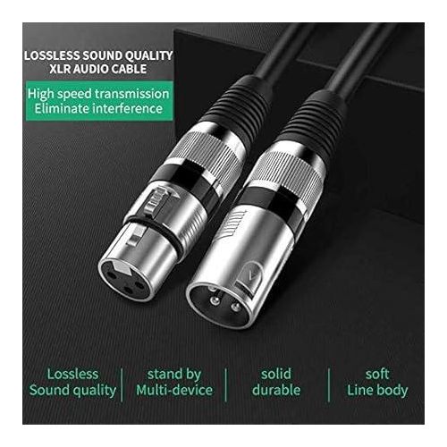 product_image_name-Generic- XLR Male to XLR Female Cable (5 Meter, Black)-2