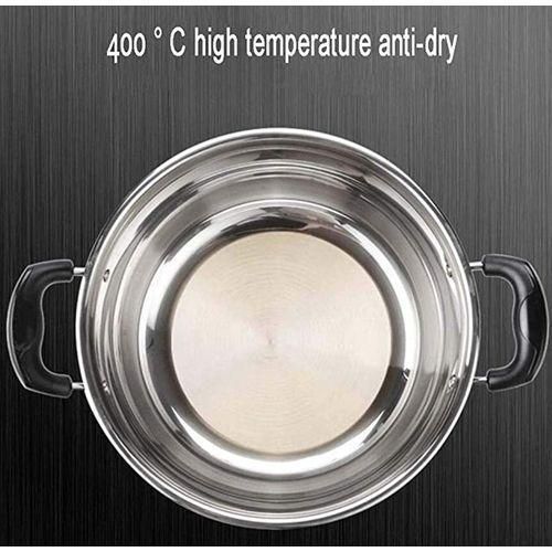 product_image_name-Generic-26cm Electric Multi-Function Stainless Steel 2-Tier Food Steamer Electro-Thermal Non-stick Soup Pasta Cooking Hot Pot Frying Pan Electric Skillet Wok Can Be Applied to Kitchens, Restaurants-4