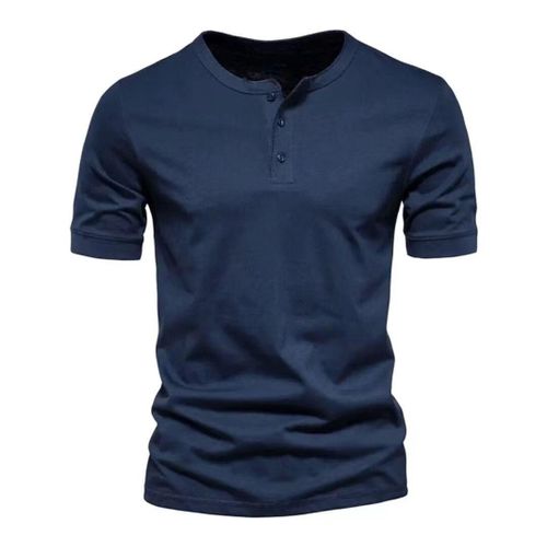 product_image_name-Fashion-Mens Short Sleeve Henley T-Shirts-1