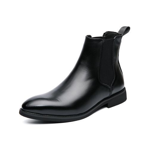 Shop Men Ankle Martin Chelsea Boots Leather Formal Business Shoes Slip on Jumia Uganda
