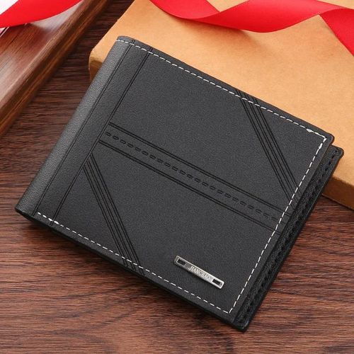 product_image_name-Fashion-Men's Wallet Mens Short Wallet Youth  Horizontal Soft Leather Business Wallet Credit ID Card Holder Wallet Billfold Purse-1