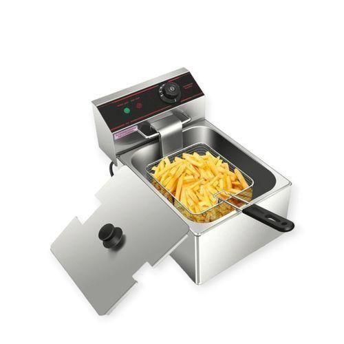 product_image_name-Generic-Single Stainless Steel Commercial Deep Fryer 6L - Silver-1
