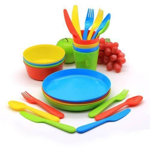 product_image_name-Other-24-Piece Kids Plastic Plates,Cups Dinner Set –Multicolor-1