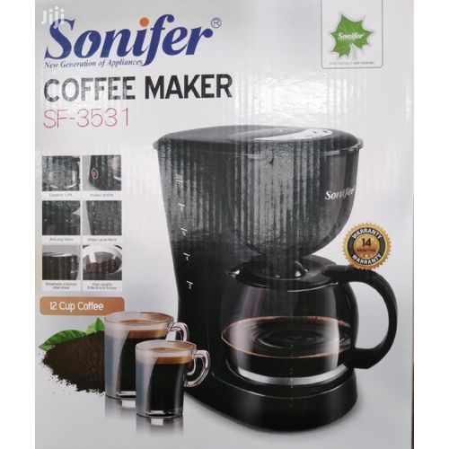 product_image_name-Sonifer-SF-3531 1.25L Electric Drip 12 Cup Coffee Maker - Black-2