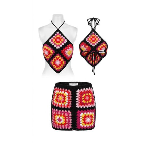 product_image_name-Other-Vibrant Crochet Two-Piece Set – Multicolored Halter & Mini Skirt-2