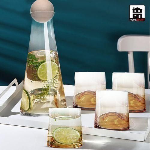 product_image_name-Generic-Elegant Glass Carafe and Tumbler Set with Spherical Wooden Lid-1