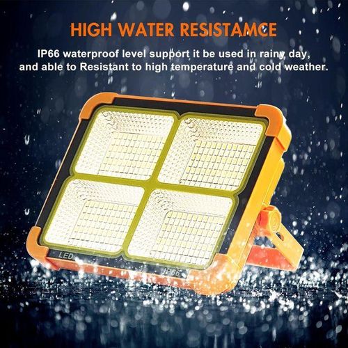 product_image_name-Generic-Rechargeable LED Solar Flood Light Portable and Waterproof for Outdoor Camping and Emergency ABS Body for Garden Landscape Use-1