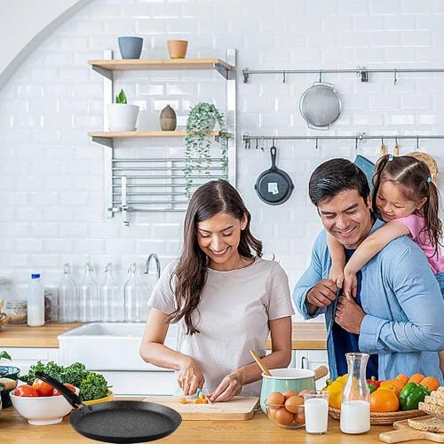 product_image_name-Generic-28cm Pancake, Roti Bread, Egg,Chapati Frying Pan -Black-6