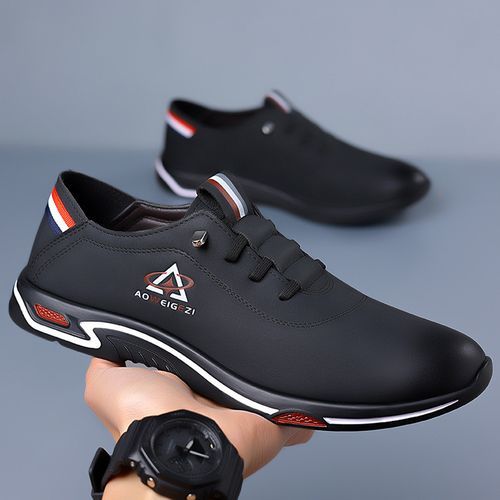 Shop New Soft Sole Leather Shoes For Men Slip On Loafers Black Jumia Uganda