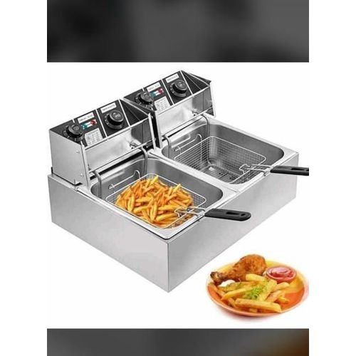 product_image_name-Generic-Double Deep Fryer Of 12 Liters-Silver-1