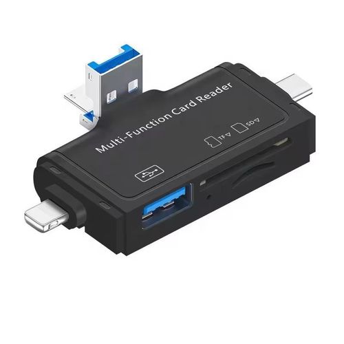 product_image_name-Generic-6 In 1 Multifunctional USB 3.0 Card Reader With Type C, Type B And  TF Card Reader With Inbuild Usb Hub-3
