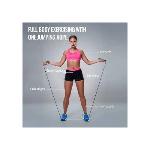 product_image_name-Generic-Jump Rope Professional Skipping Rope for Men Women Kids Adjustable Fitness Exercise Jump Rope with Soft Skin-Friendly Anti-Slip Foam Handles and Non-Tangled Adjustable Rope Fitness Equipment -3