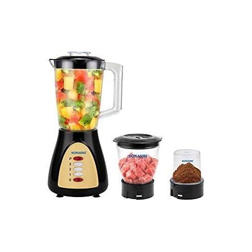 product_image_name-Sonashi-3 In 1 Blender For Blending Grinding And Mincing With Unbreakable Jar Of 1.5 Liters-Transparent-1