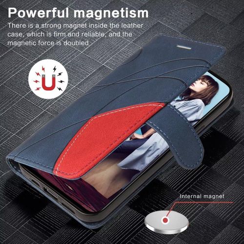 product_image_name-Motorola-Case for  Moto G71  Leather Wallet Flip Cover - Blue-4