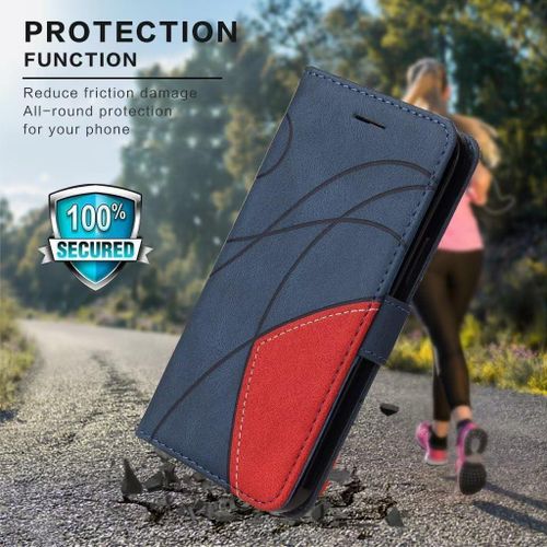 product_image_name-Motorola-Case for  Moto G71  Leather Wallet Flip Cover - Blue-5