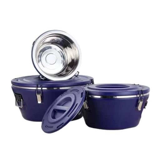 product_image_name-Generic-Commercial Outdoor And Home use Large Hot Pots Food Warmer Double Wall Insulated Food Casserole Dishes Coolers set of 3- Multicolor-3