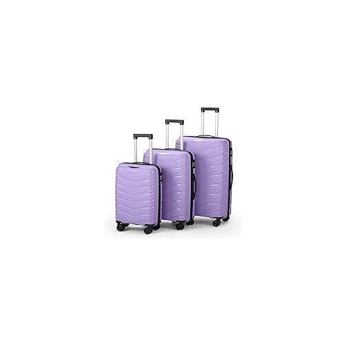 product_image_name-Generic- Luggage Set 3 Piece, PP Hard Shell Suitcase with Spinner Wheels & TSA Lock, Lightweight Carry on Suitcase Set 20in Carry-on 24in 28in Checked-2