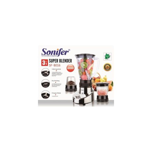 product_image_name-Sonifer-Kitchen Appliances Detachable Plastic Cup Multi-function Grinder Meat 3 in 1 Food Chopper Blender- Multicolor-3