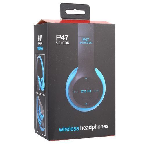 product_image_name-P47-Wireless Bluetooth Headphones - Blue-2