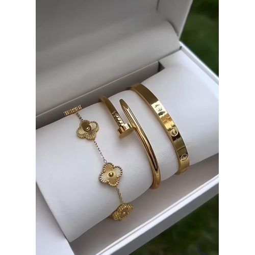 product_image_name-Generic Xim-Charming Ladies Bracelet And Bangles -Gold -1