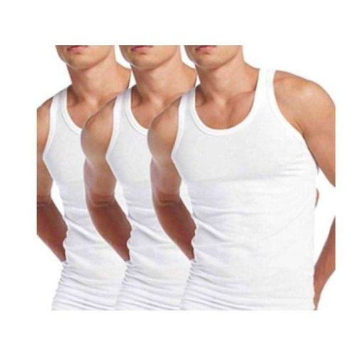 product_image_name-Fashion-Unisex Vest - 3 Pieces Pack Of Lux Premium Cotton Vests White-2