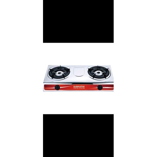 product_image_name-Globalstar-Double Burner Gas Stove Stainless Steel – Multicolor-1