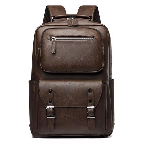 product_image_name-Generic- casual Daily commuter Leather Backpack For Men Business Laptop Backpack Waterproof Travel College Backpack Daily Work Bags Rucksack Travel Bag School Bag-2