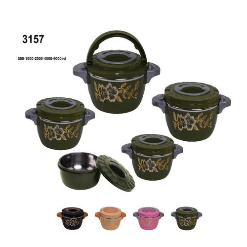 product_image_name-Generic-5pc Hot Pot Set Round Heat Insulated Food warmer Storage Casserole Serving Dish-1