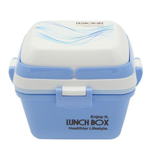 product_image_name-Generic-Storage Lunch Box with Hidden Handle Four-sided Buckle Mobile Phone Holder Plastic Bento Box Three Separation Food Warmer Container Box-6