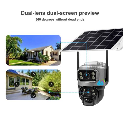 product_image_name-Generic-V380 Solar PTZ DUAL lens Camera 4G SIM Card Camera with Two-voice way intercom-2