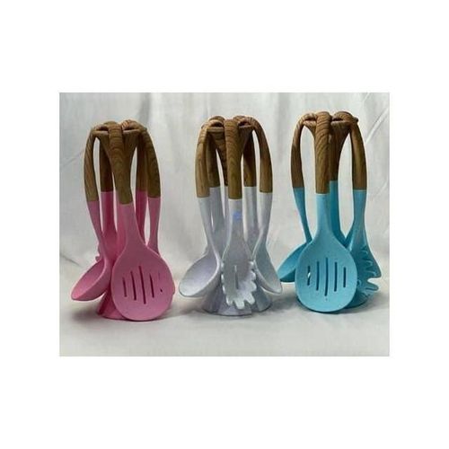 product_image_name-Generic-6-Piece Ultimate Silicone Cooking Spoon & Utensil Set with Stand - Multicolor-1