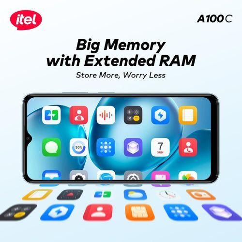 product_image_name-Itel-A100C 90hz 6.6" Super Clear Display 5000mah Military-grade Durability 64/2+4gb - Black-3