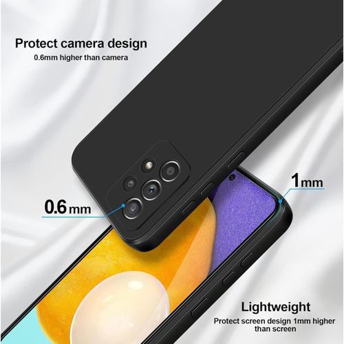 product_image_name-Generic-Samsung A52 / A52s 5G Back Cover with Upgraded Square Edges for Camera Protection Shockproof Flexible Matte Liquid Silicone Mobile Phone Case (Black)-2
