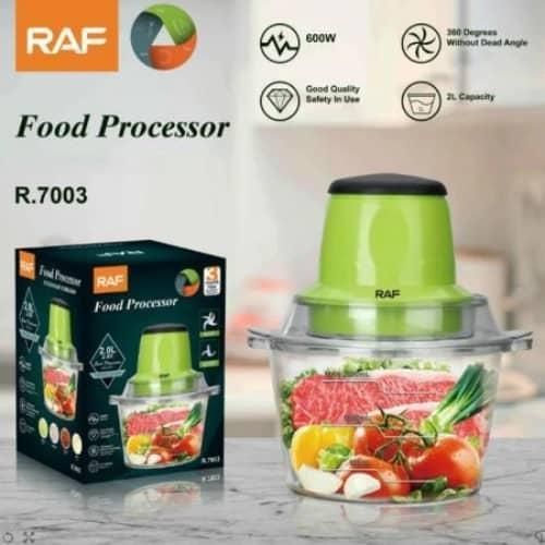 product_image_name-RAF-Multifunctional 2L Plastic Food Cutter Vegetable Chopper Yam Pounder Meat Grinder Food Processors- Green-2