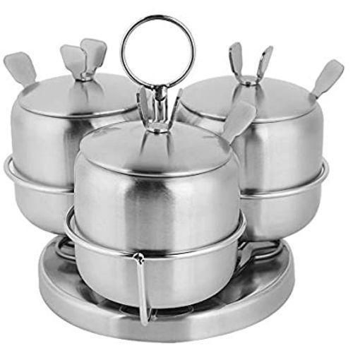 product_image_name-Generic-3 Piece Stainless steel Spice Sugar Bowl Canister Storage Tins-Silver.-3