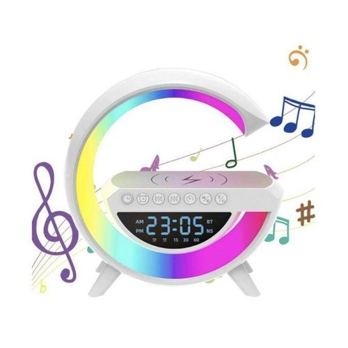 product_image_name-Generic-Wireless Charger Speaker - Portable Wireless Speaker Alarm Clock, Mp3 Player With Night Light And Alarm Clock , Multi - Color Changing Atmosphere Lamp-4