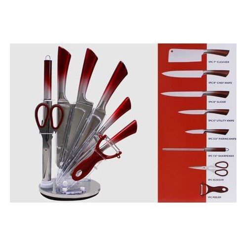 product_image_name-Generic-9 Piece Stainless Steel Rotating Stand Kitchen Knife Set With A File And Kitchen Scissor.-4