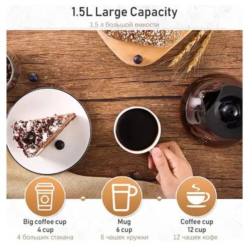 product_image_name-Generic-Drip Coffee Maker For Making Delicious Hot Coffee-Black-4