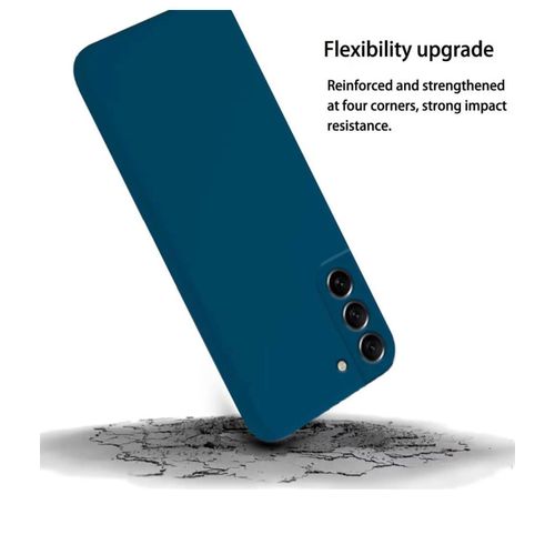product_image_name-Generic-Samsung Galaxy S21 Plus Phone Case Silicone, Minimalist Ultra Thin Slim Soft Rubber Gel Solid Color Matte TPU Cute Case for Women Men, Girly Plain Aesthetic Design & Camera Cover, Blue -2