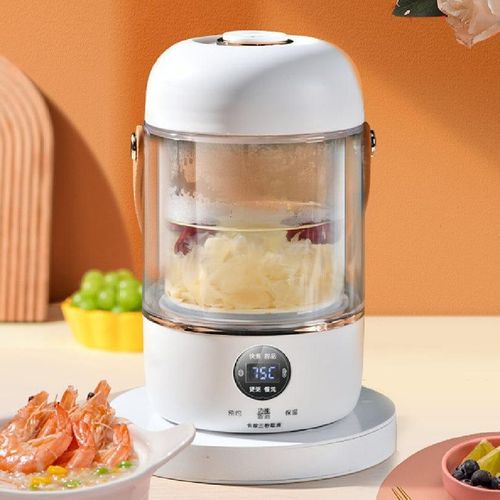 product_image_name-Generic-Mini Electric Stew Pot, Portable Electric Slow Cooker Multifunctional Health Preserving Electric Stew Cup for Cooking Soup Flower Tea Electric Kettle Mini Rice Cooker- Clear-1